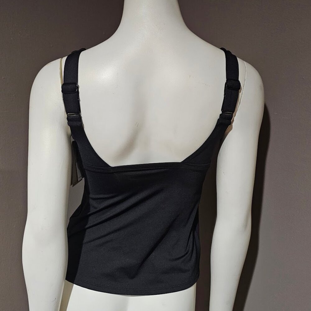 Nike  Essential Scoop Neck Tankini Swim Top Black XS - Picture 4 of 9